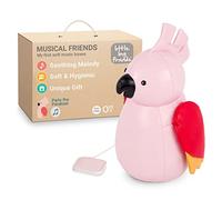 Animales musicales de Little Big Friends | Caja de música para bebé | Peluche de animal musical | Fácil de limpiar | Tejido suave | La cotorra Paris