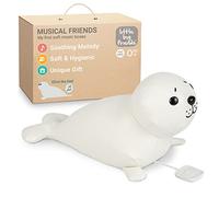Animales musicales de Little Big Friends | Caja de música para bebé | Peluche de animal musical | Fácil de limpiar | Tejido suave | Elliot el sello