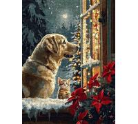 Animales NavideñOs Puzzle 1000 Piezas, Rompecabezas Adultos Puzzle, Desafiante Puzzles de Decoración Juego de, Entretenimiento Juego Educativo para Toda la Familia, para Regalo Decoración DX0YL7-827