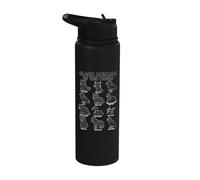 Animales Negros Del Mundo Cuadro De Vida Silvestre Lobo Stainless Steel Insulated Water Bottle