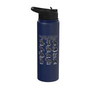 Animales Negros Del Mundo Cuadro De Vida Silvestre Lobo Stainless Steel Insulated Water Bottle