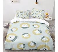Animales Nórdicos Funda Nórdica 135X200 con Funda De Almohada 40X75Cm 135X200Cm Juego De Ropa De Cama Microfibra Fundas Nordicas para Cama De 90 Cómoda