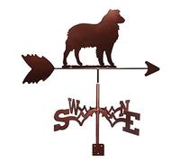 Animales Perro Veleta Granja Retro Meteorología Vane Indicador de dirección del viento Soporte de metal al aire libre Vane Weathercock Herramienta de medición profesional para jardín patio