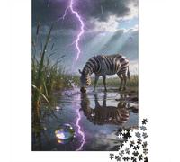 Animales Puzzle 1000 Piezas Cartón Puzzle Grande Adulto Difícil Cebra Coleccionable Regalo 70x50cm/1000pcs