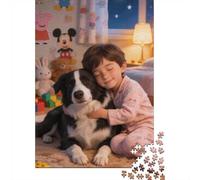 Animales Puzzle 1000 Piezas Cartón Puzzle Grande Adulto Difícil Collie fronterizo Educa Regalo Original 38x26cm/1000pcs