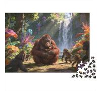 Animales Puzzle 1000 Piezas Cartón Puzzle Grande Adulto Difícil gorilas Coleccionistas Puzzle para Hacer En Familia 70x50cm/1000pcs