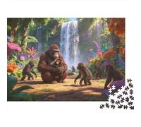 Animales Puzzle 1000 Piezas Cartón Puzzle Grande Adulto Difícil gorilas Educa Rompecabezas Familiar 70x50cm/1000pcs
