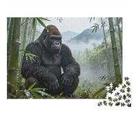 Animales Puzzle 1000 Piezas Cartón Puzzle Grande Adulto Difícil gorilas Puzzle Familiar Navidad 52x38cm/1000pcs