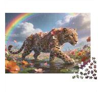 Animales Puzzle 1000 Piezas Cartón Puzzle Grande Adulto Difícil Leopardo Educa Rompecabezas Familiar 70x50cm/1000pcs