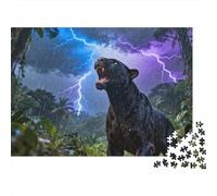 Animales Puzzle 1000 Piezas Cartón Puzzle Grande Adulto Difícil Pantera Negra Coleccionistas Puzzle para Hacer En Familia 70x50cm/1000pcs
