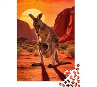 Animales Puzzle 1000 Piezas Cartón Puzzle Grande Adulto Relajarse Canguro Educa Puzzle para Hacer En Familia 52x38cm/1000pcs