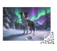 Animales Puzzle 1000 Piezas Cartón Puzzle Grande Adulto Relajarse Collie fronterizo Educa Navidad 38x26cm/1000pcs