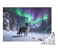 Animales Puzzle 1000 Piezas Cartón Puzzle Grande Adulto Relajarse Collie fronterizo Educa Padres E Hijos 52x38cm/1000pcs