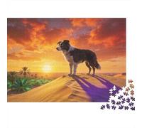 Animales Puzzle 1000 Piezas Cartón Puzzle Grande Adulto Relajarse Collie fronterizo Educa Rompecabezas Familiar 38x26cm/1000pcs