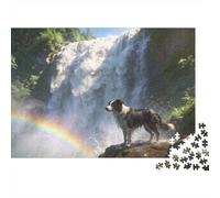 Animales Puzzle 1000 Piezas Cartón Puzzle Grande Adulto Relajarse Collie fronterizo Puzzle Familiar Rompecabezas Familiar 52x38cm/1000pcs