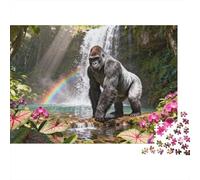 Animales Puzzle 1000 Piezas Cartón Puzzle Grande Adulto Relajarse gorilas Coleccionistas Navidad 38x26cm/1000pcs