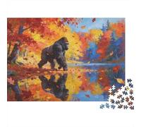 Animales Puzzle 1000 Piezas Cartón Puzzle Grande Adulto Relajarse gorilas Coleccionistas Navidad 52x38cm/1000pcs