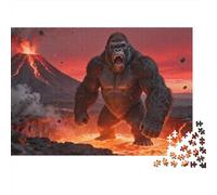 Animales Puzzle 1000 Piezas Cartón Puzzle Grande Adulto Relajarse gorilas Coleccionistas Puzzle para Hacer En Familia 38x26cm/1000pcs