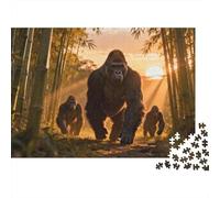 Animales Puzzle 1000 Piezas Cartón Puzzle Grande Adulto Relajarse gorilas Puzzle Familiar Padres E Hijos 70x50cm/1000pcs