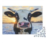 Animales Rurales Papel Puzzle de 1000 Piezas Vaca Paisaje Adultos Entrenamiento Cerebral Educativo decoración Mural 38x26cm/1000pcs