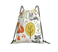Animales Salvajes De Dibujos Animados Hombres Mujer Mochila De Cuerdas Cómodo Bolsas De Cuerdas Gimnasio Práctico Cordón Bolsa Para Viaje Yoga Deporte