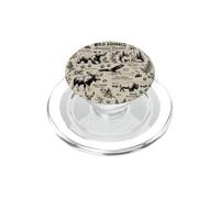 Animales Salvajes de la Frontera Americana Vintage Sketch Collage PopSockets PopGrip para MagSafe