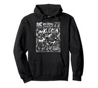 Animales Salvajes de la Frontera Americana Vintage Sketch Collage Sudadera con Capucha