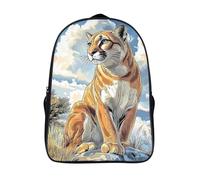 animales salvajes mochilas ligeras con 2 compartimentos diseño ergonómico puma mochila viaje mochila escolar impresos en 3d-16,para partir de 12 años al aire libre a pie