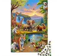 Animales Salvajes Tropicales Puzzle de 1000 Piezas Puzzle para Adultos Papel Juego de Puzzle 1000 Piezas Paisaje Relajante Hogar 38x26cm/1000pcs