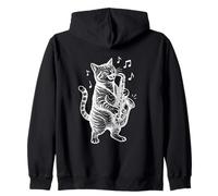 Animales Saxofón Gato Dibujos Sudadera con Capucha
