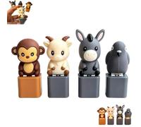Animales Sound Fidget Clickers,Cute Push Button Noise Maker Keychain Toy,Lighting Up Animals Keyboard Clicker Fidget Toy,Sensory DeskToy Party Favor,Stress Relief for Men and Women Office Workers