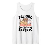 Animales Tiernos Dormilones Peligro Nivel de Sueno Experto Camiseta sin Mangas