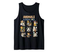 Animales y Trabajos de ensueño Carrera Lindo Primer día de Escuela Camiseta sin Mangas