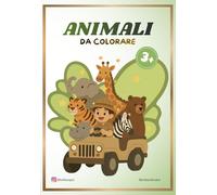 Animali da Colorare - Avventure nella Giungla!: Oltre 20 disegni divertenti di Leoni, Elefanti, Scimmie, Giraffe e animali della Giungla | Libro da colorare per bambini 3+
