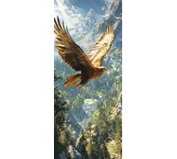 Animali Dipingere con i Numeri Adulti, Misura XXL 80x240cm,L'Aquila 1 Paint by Numbers Kit Principianti Con 3 Penne, Kit Fai Da Te, Hobby Creativi Adulti Regalo Decorazioni, (Senza Cornice) P0M-986