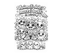 Animali dolci e Mostri buffi da colorare