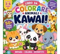 Animali kawaii: Coloring book 3-6 anni