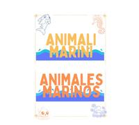 animali marini animales marinos: impariamo l'italiano e lo spagnolo aprendemos espanol y italiano