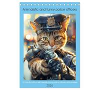 Animalistic and funny police officers (Desk Calendar 2026 DIN A5 portrait), CALVENDO 12 Month DeskCalendar: 12 months of fun with beastly funny police officers and phrases