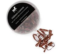 Animalon - Gomas de silicona para crines | gomas trenzadas para caballo | trenzado suave con gomas resistentes | Accesorio ideal para caballos (300 unidades, marrón)