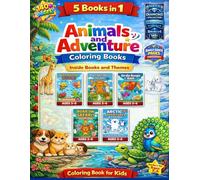 Animals & Adventure Coloring Book 5 Themes in 1 for Kids Ages 3-6 | insects pets - single-sided pages: A Fun & Easy Animal Coloring Book for Kids Ages ... & Single-Sided Pages for No Bleed-Through