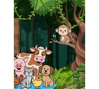 Animals and Alphabets Coloring And Writing Adventures Book! in Black & White Colors Illustrative Cartoon Style: Alphabets Coloring Book for Children