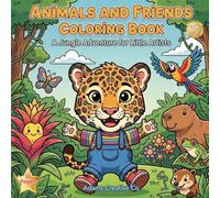 Animals and Friends Coloring Book: Fun and Cute Jungle Animal Character Coloring Pages for Kids: Adams Creative Co.