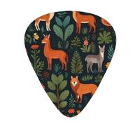 Animals and Plants1 Prints - Juego de 12 púas de guitarra con 3 grosores diferentes, adecuadas para guitarras eléctricas y acústicas