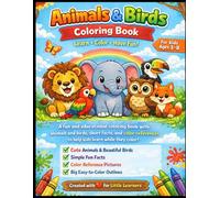 Animals & Birds Coloring Book for Kids: Fun Coloring Pages with Easy Animal Facts and Color Reference Pictures