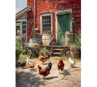Animals Chickens 1200 Piece Jigsaw Puzzles for Adults, Colourful, Challenging & Brainteasing Adult Puzzles 1200 Pieces Yard, Fun jigsaws for The Whole Family 30x20 Inch