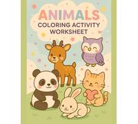 Animals Coloring Activity Worksheet: Animals Coloring Activity Worksheet | 110 Pages | 8.5 x 11 Inch - Perfect for Kids to Learn and Play
