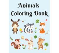 Animals Coloring Book: 50 Fun Animal Coloring Pages for Kids & Adults - Stress Relief, Creativity, and Relaxation - 8x11 Inches, stocking stuffer, gift...
