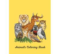 Animals Coloring Book: Easy and Relaxing Animal Designs for Stress Relief
