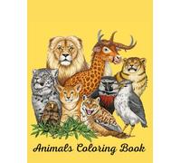 Animals Coloring Book: Easy and Relaxing Animal Designs for Stress Relief
